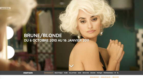 Capture d'écran de l'exposition virtuelle Brune blonde